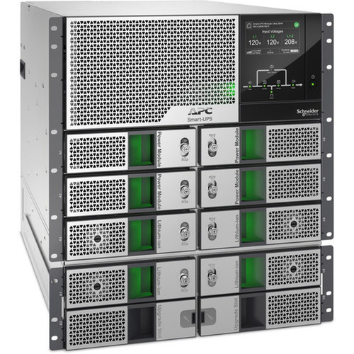 APC by Schneider Electric Smart-UPS Modular Ultra 20kW Scalable to 20kW N1 Rackmount 208240V - Rack-mountable - 552 Minute Stand-by SRYL20K20RMXLT