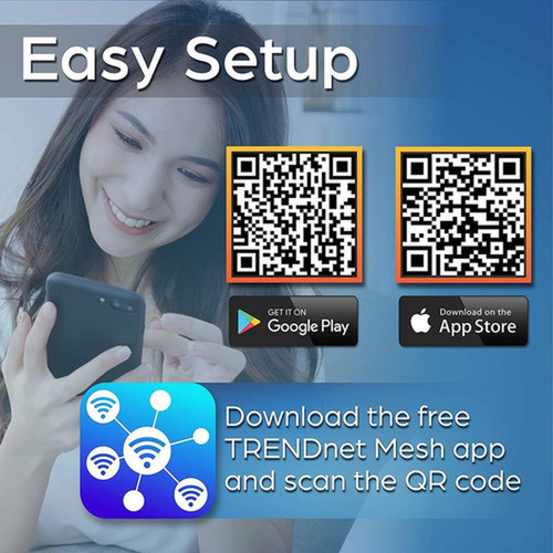 TRENDnet AC2200 WiFi Mesh RouterTEW-830MDR1xAC2200 WiFi Mesh RouterApp-Based SetupExpanded Wireless InternetUp to 2000 Sq Limits TEW-830MDR