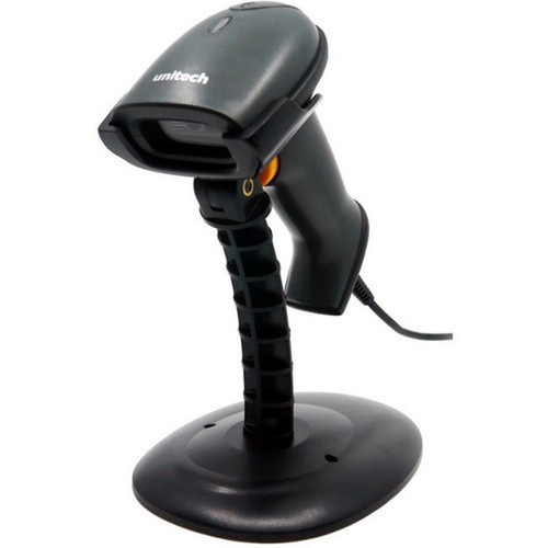 Unitech MS838 2D Imager Scanner - Cable Connectivity - 1D 2D - CMOS - USB Serial - Black - Stand Included - IP54 IP42 MS838-2UCB0S-SG