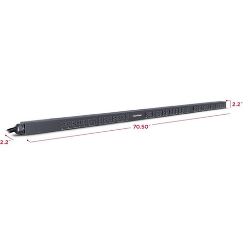 CyberPower PDU13101 42-Outlets PDU - NEMA L21-20P - 42 x NEMA 5-20R - 230 V AC - 0U - Vertical - Rack-mountable PDU13101