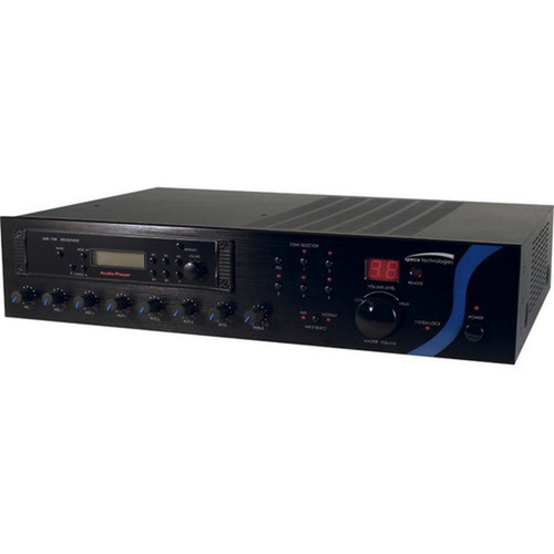 Speco PBM60AT Amplifier - 60 W RMS - 5 Channel - Black - Multizone - 1 THD - 50 Hz to 20 kHz - 100 W PBM60AT
