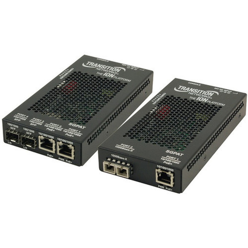 Transition Networks SGPAT1040-105 TransceiverMedia Converter - 1 x Network RJ-45 - Gigabit Ethernet - 101001000Base-T 1000Base-X SGPAT1040-105-NA