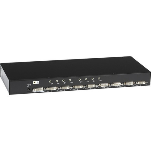 Black Box DVI-D Splitter with Audio and HDCP 1 x 8 - Audio Line In - Audio Line Out - DVI In - DVI Out AVSP-DVI1X8