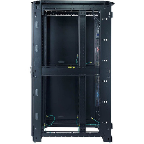 Eaton S-Series Rack 42U 30W 42D With Divider Panel - 42U Rack Height - Black - Metal - 90718 kg DynamicRolling Weight Capacity ETN-ENC423042S