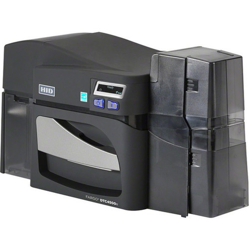 Fargo DTC4500E Double Sided Desktop Dye SublimationThermal Transfer Printer - Monochrome - Card Print - USB - 211 Print Width - 6 - 055526