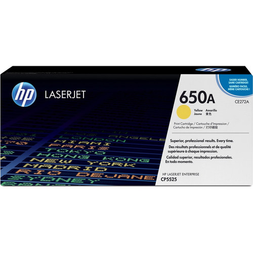 HP 650A (CE272A) Original Toner Cartridge - Single Pack - Laser - 15000 Pages - Yellow - 1 Each (Fleet Network)