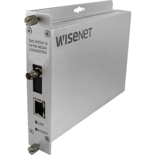 Wisenet TMC-F TransceiverMedia Converter - 1 x Network RJ-45 - 1 x SC Ports - DuplexSC Port - Multi-mode - Fast Ethernet - - 19 - TMC-FSCM1-B