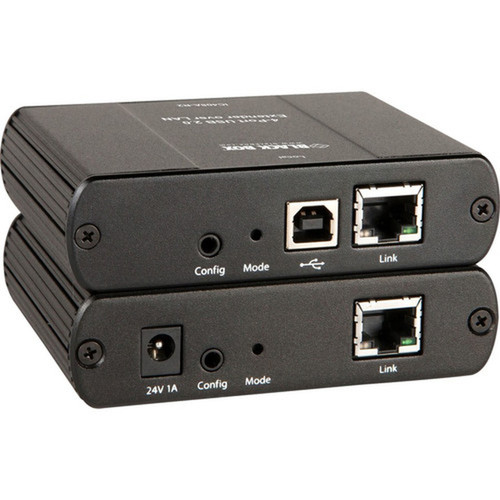Black Box USB 20 Extender - CATxLAN 4-Port - 2 x Network RJ-45 - 5 x USB - 32808 ft 100000 mm Extended Range IC408A-R2