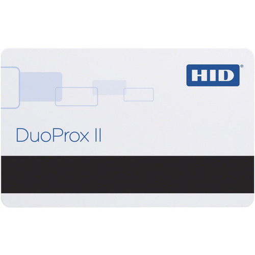 HID DuoProx II Card - Printable - RF ProximityMagnetic Stripe Card - 337 8560 mm x 213 5398 mm Length - White - Polyvinyl 1536LGGAN