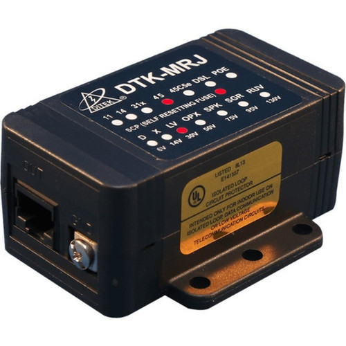 DITEK DTK-MRJ45SCPLV 4-Outlet Surge Protector Module - 4 x RJ-45 - 24 V Input - VideoData Ethernet - TAA Compliant DTK-MRJ45SCPLV