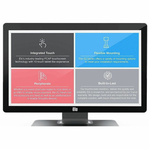 Elo 2202L 22 Class LED Touchscreen Monitor - 169 - 14 ms - 215 Viewable - TouchPro Projected Capacitive - 10 Points Multi-touch E159758
