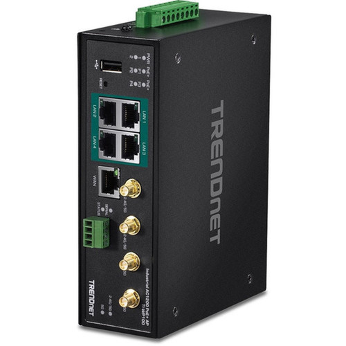 TRENDnet TI-WP100 Wi-Fi 5 IEEE 80211ac Ethernet Wireless Router - TAA Compliant - Dual Band - 240 GHz ISM Band - 5 GHz UNII Band - 5 TI-WP100