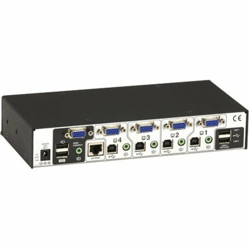 Black Box ServSwitch Wizard VGA USB Single-Head Video - 4 Computers - 1 Local Users - 1920 x 1200 - 1 x Network RJ-45 - 8 x x KV3004A