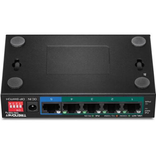 TRENDnet 5-Port Gigabit PoE Switch - 5 Ports - Gigabit Ethernet - 1000Base-T - TAA Compliant - 2 Layer Supported - 6430 W Power - 60 TPE-TG51G