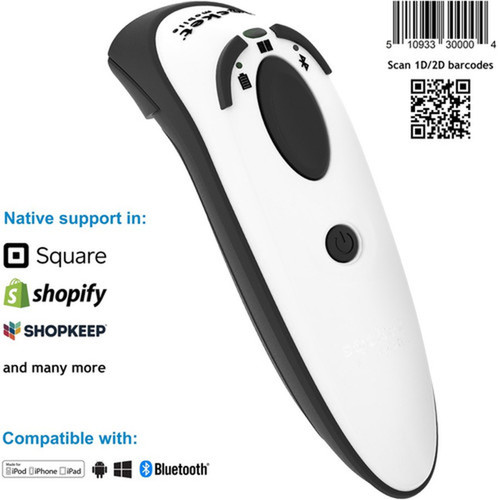 Socket Mobile DuraScanreg D760 Ultimate Barcode Scanner DotCode  Travel ID Reader White - Wireless Connectivity - 30 762 mm - CX3754-2406