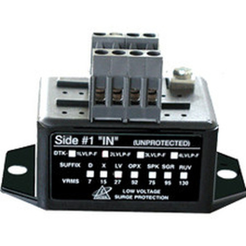 DITEK DTK-2LVLPF Surge Suppressor - Terminal Block - 24 V DC Input - 24 V DC Output - 2 kA - Datacommunication - TAA Compliant DTK-2LVLPF