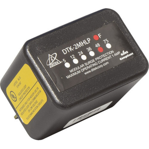 DITEK DTK-2MHLP48F 2-Outlet Surge Protector Module - 2 x Terminal Block - 48 V Input - VoiceDataLoop - TAA Compliant DTK-2MHLP48F