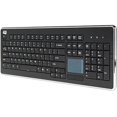 Adesso SlimTouch 4400 - Wireless Desktop Touchpad Keyboard - Wireless Connectivity - RF - 30 ft (9144 mm) - USB Interface - 104 Key - (Fleet Network)