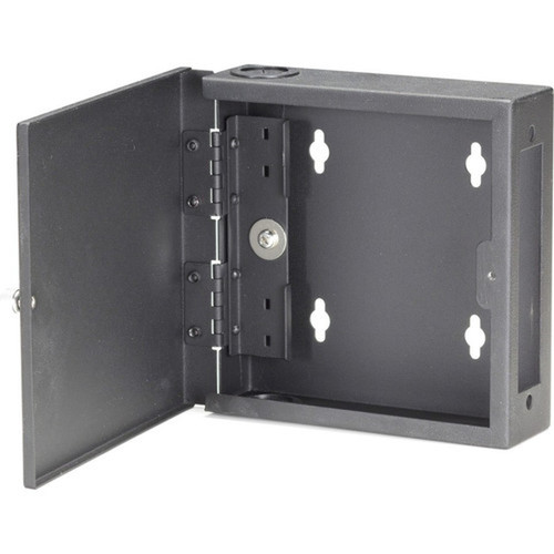 Black Box Mini Wallmount Fiber Enclosure One Adapter Panel Non-Locking - For Patch Panel LAN Switch - Wall Mountable - Cold-rolled JPM399A-R2