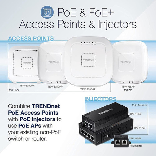 TRENDnet N300 Wireless PoE Access Point with Software Controller Gigabit AP Client 8023af TEW-755AP - N300 Wireless N PoE Access TEW-755AP