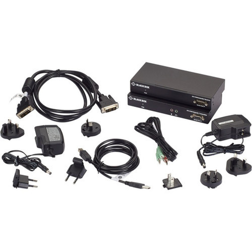 Black Box KVM Extender Fiber - SH DVI-D USB 20 Serial Audio Local Video - 1 Computers - 1 Local Users - 9842520 ft 30000000 mm KVXLCF-100-R2