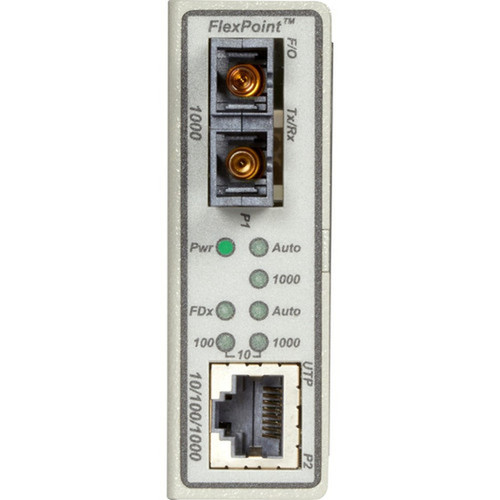 Black Box FlexPoint LMC1017A-MMSC TransceiverMedia Converter - 1 x Network RJ-45 - 1 x SC Ports - 101001000Base-T 1000Base-SX - LMC1017A-MMSC