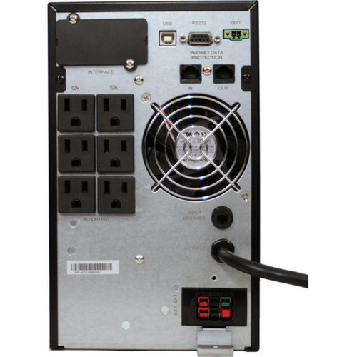 Minuteman 1000 VA On-line Tower UPS with 6 0utlets - Tower - 2 Minute Stand-by - 120 V AC Input - 110 V AC 120 V AC 127 V AC Output EC1000LCD
