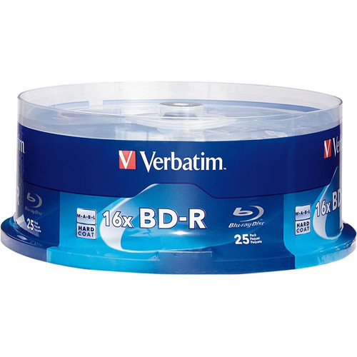 Verbatim BD-R 25GB 6X with Branded Surface - 25pk Spindle Box - 120mm (Fleet Network)