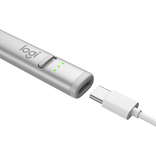 Logitech Crayon Stylus - Capacitive Touchscreen Type Supported - Replaceable Stylus Tip - Aluminum PolycarbonateAcrylonitrile - 914-000070