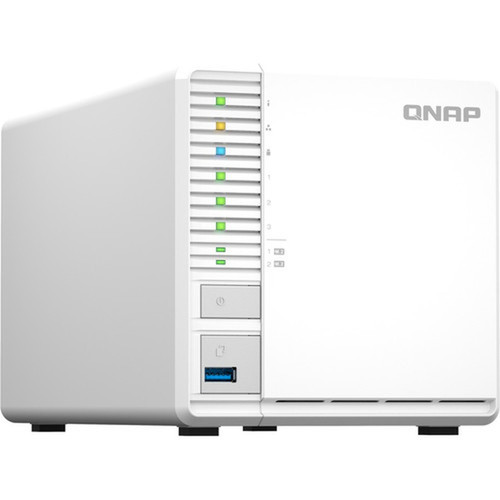 QNAP TS-364-8G SANNAS Storage System - Intel Celeron N5095 Quad-core 4 Core - 3 x HDD Supported - 0 x HDD Installed - 3 x SSD - 0 x TS-364-8G-US