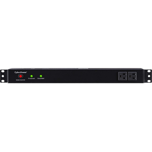CyberPower_Rackbar_Surge_Suppressor_RM_1U_RKBS15S2F8R_15A_10-Outlet_-_10_x_NEMA_5-15R_-_3600_J_-_120_V_AC_Input_-_120_V_AC_Output_RKBS15S2F8R