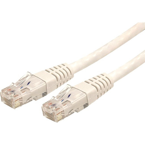 StarTech.com 8 ft White Molded Cat6 UTP Patch Cable - ETL Verified - Category 6 - 8 ft - 1 x RJ-45 Male Network - 1 x RJ-45 Male - (Fleet Network)