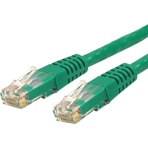 StarTech.com 6 ft Green Molded Cat6 UTP Patch Cable - ETL Verified - Category 6 - 6 ft - 1 x RJ-45 Male Network - 1 x RJ-45 Male - (Fleet Network)