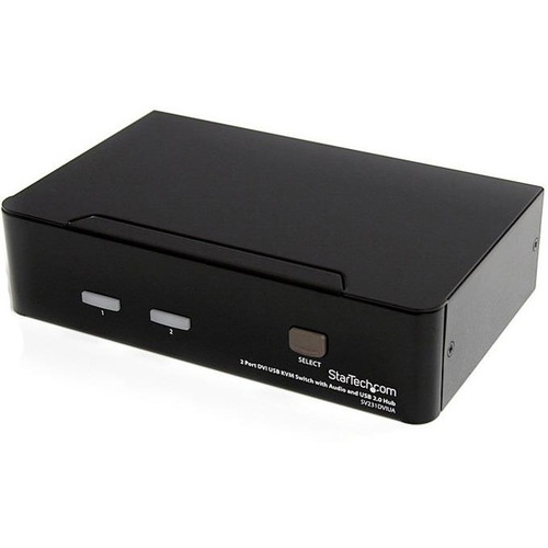 StarTech.com 2 Port DVI + USB KVM Switch with Audio - KVM switch - USB 2.0 Hub - 2 ports - 1 local user - 1U - 2 Port (Fleet Network)