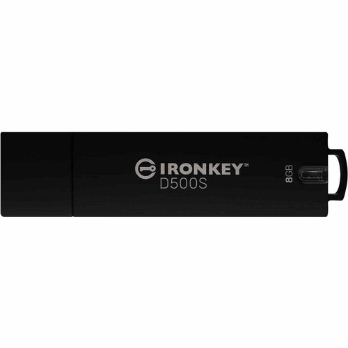 IronKey D500S 8GB USB 3.2 (Gen 1) Type A Flash Drive - 8 GB - USB 3.2 (Gen 1) Type A - 260 MB/s Read Speed - 190 MB/s Write Speed - - (Fleet Network)