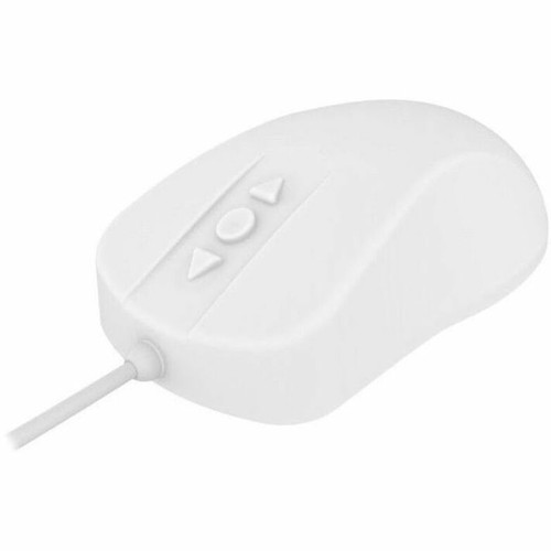 Active Key AK-PMH12OB-US-W Optical Mouse - White - USB Type A - 1000 DPI - 5-Button Symmetrical Wired