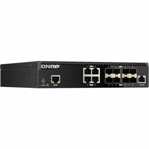 QNAP QSW-M3212R-8S4T Ethernet Switch - 4 Ports - Manageable - 10 Gigabit Ethernet - 10GBase-T, 10GBase-X - 2 Layer Supported - Modular (Fleet Network)