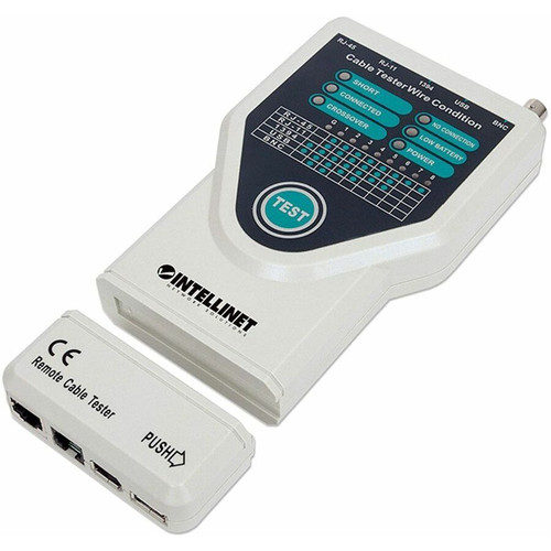 Manhattan 5-in-1 Cable Tester - LAN Cable Testing, Cable Testing, Continuity Testing, Alignment Test, Cable Fault Testing, Coaxial BNC (Fleet Network)