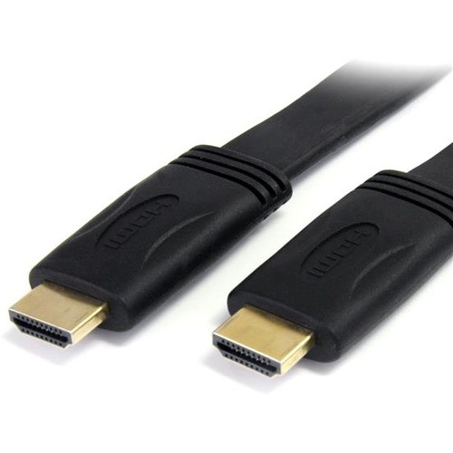 StarTech.com 6 ft Flat High Speed HDMI Cable with Ethernet - Ultra HD 4k x 2k HDMI Cable - HDMI to HDMI M/M - HDMI - 6ft - 1 Pack - 1 (Fleet Network)