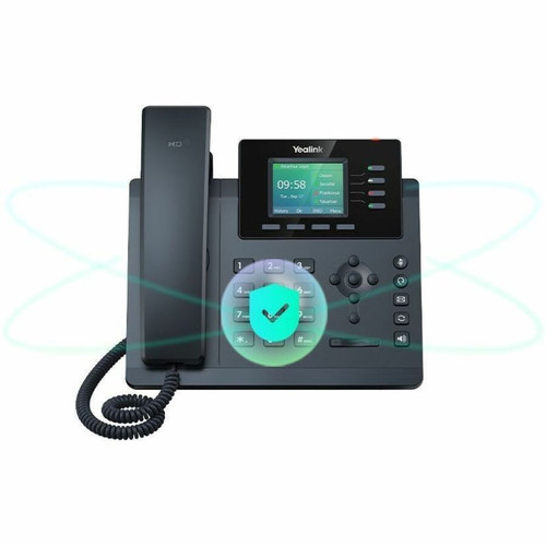 Yealink 1301037 SIP-T34W IP Phone - 4 SIP Lines - 2.4" LCD - Wi-Fi/Bluetooth - PoE - Dual Gigabit Ethernet - Classic Gray