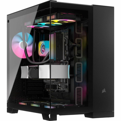 Corsair iCUE LINK 6500X RGB Mid-Tower ATX Dual Chamber PC Case - Black - Mid-tower - Black - Tempered Glass - Micro ATX, Mini ITX - 10 (Fleet Network)