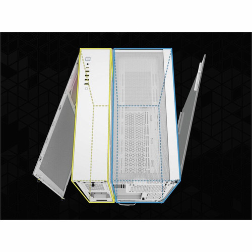 Corsair iCUE LINK 6500X RGB Mid-Tower ATX Dual Chamber PC Case - White - Mid-tower - White - Tempered Glass - Micro ATX, Mini ITX - 10 (CC-9011270-WW)
