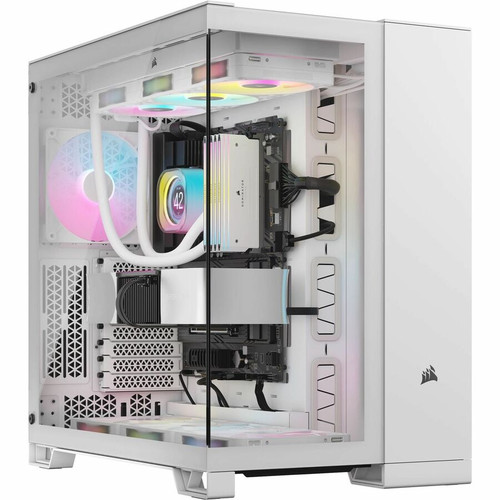 Corsair iCUE LINK 6500X RGB Mid-Tower ATX Dual Chamber PC Case - White - Mid-tower - White - Tempered Glass - Micro ATX, Mini ITX - 10 (Fleet Network)
