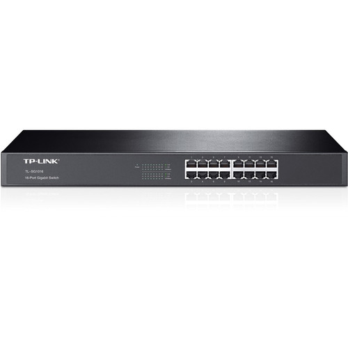 TP-LINK TL-SG1016 16-Port Gigabit Switch - 16 Ports - 2 Layer Supported - Desktop, Rack-mountable - 1 Year Limited Warranty (Fleet Network)