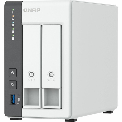 QNAP Compact SAN NAS Storage System ARM Cortex Quad Core 2 GHz Bay Drive Support Expandable SSD Ready Energy Efficient Home Office TS-216G-US