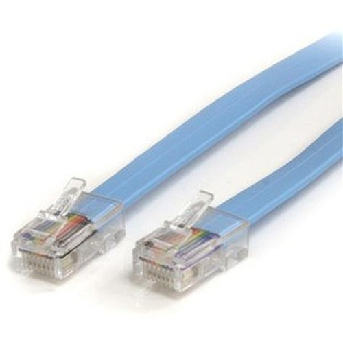 StarTechcom_6_ft_Cisco_Console_Rollover_Cable_-_RJ45_MM_-_for_Modem_-_6_ft_-_1_Pack_-_1_x_RJ-45_Male_Network_-_1_x_RJ-45_Male_-_Blue_ROLLOVERMM6