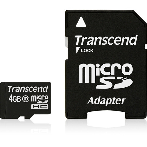 Transcend TS4GUSDHC10 4 GB Class 10 microSDHC - Class 10 - 1 Card (Fleet Network)