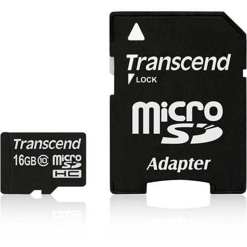 Transcend TS16GUSDHC10 16 GB Class 10 microSDHC - Class 10 - 1 Card (Fleet Network)