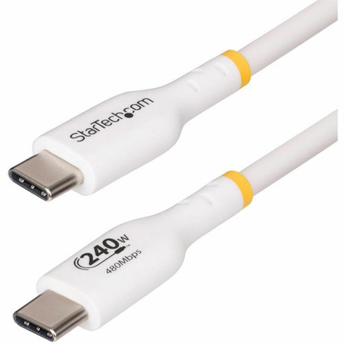 StarTechcom 13ft White USB-C Charging Cable USB-IF Certified USB C Cable 240W PD EPR USB 20 Type-C Laptop Charger Cord TPE - USB USB2EPR13FW