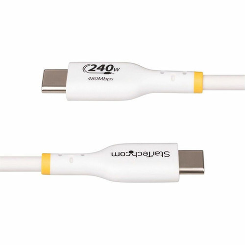 StarTechcom 13ft White USB-C Charging Cable USB-IF Certified USB C Cable 240W PD EPR USB 20 Type-C Laptop Charger Cord TPE - USB USB2EPR13FW